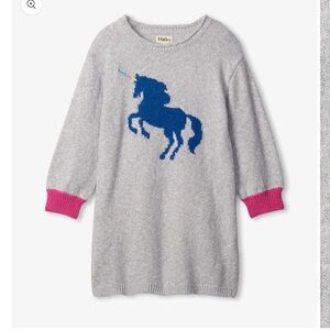 Hatley Girls Unicorn Sweater Dress Size 3